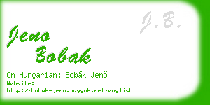 jeno bobak business card